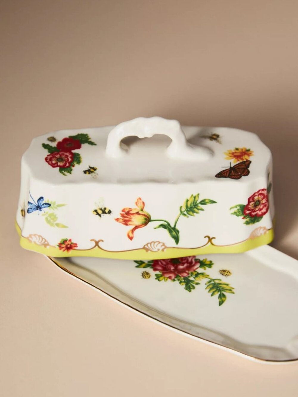 ANTHROPOLOGIE Lou Rota Mother Nature Butter Dish